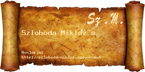 Szloboda Miklós névjegykártya